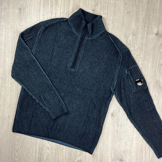 CP Company Knit Zip Fleece - Aegean Blue