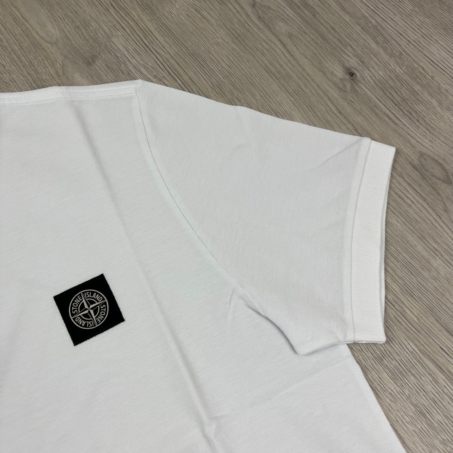 Stone Island Patch Polo Shirt - White