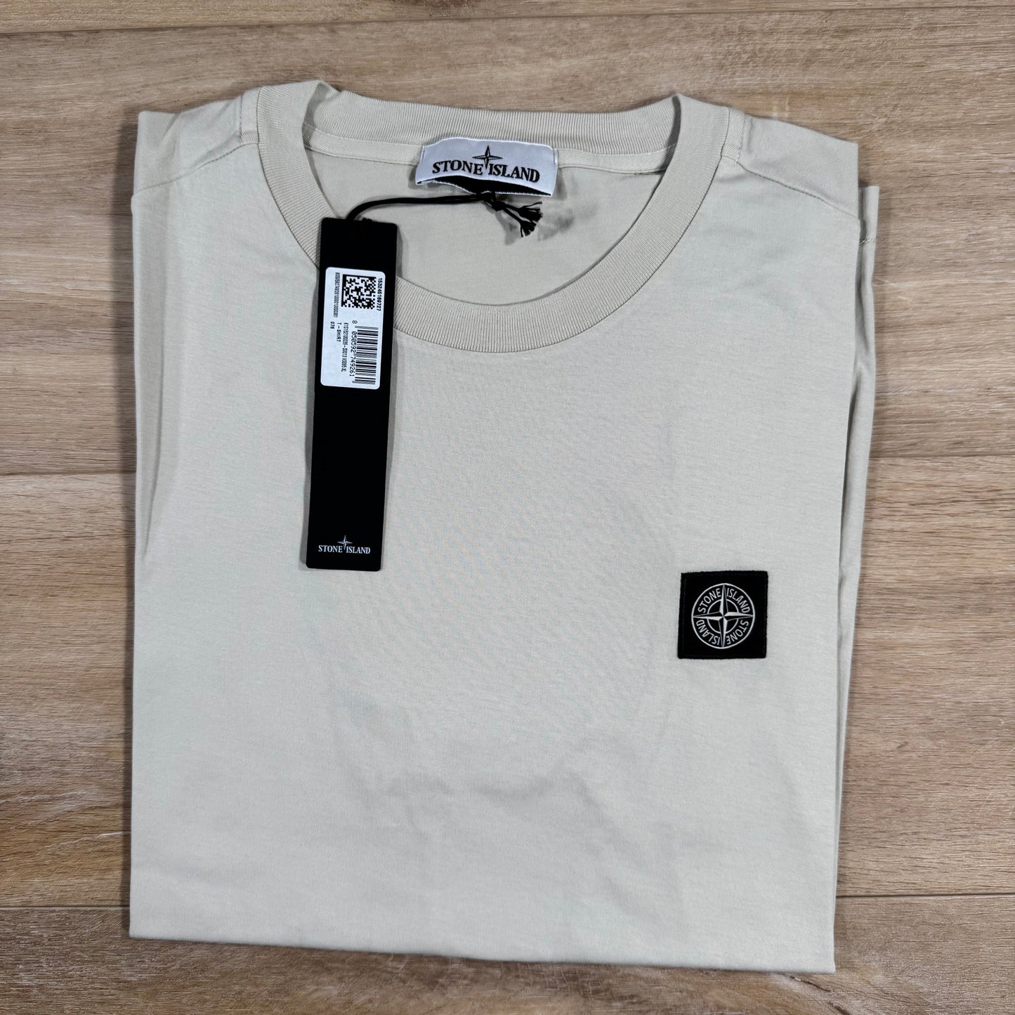 Stone Island Patch Logo T-Shirt in Sand