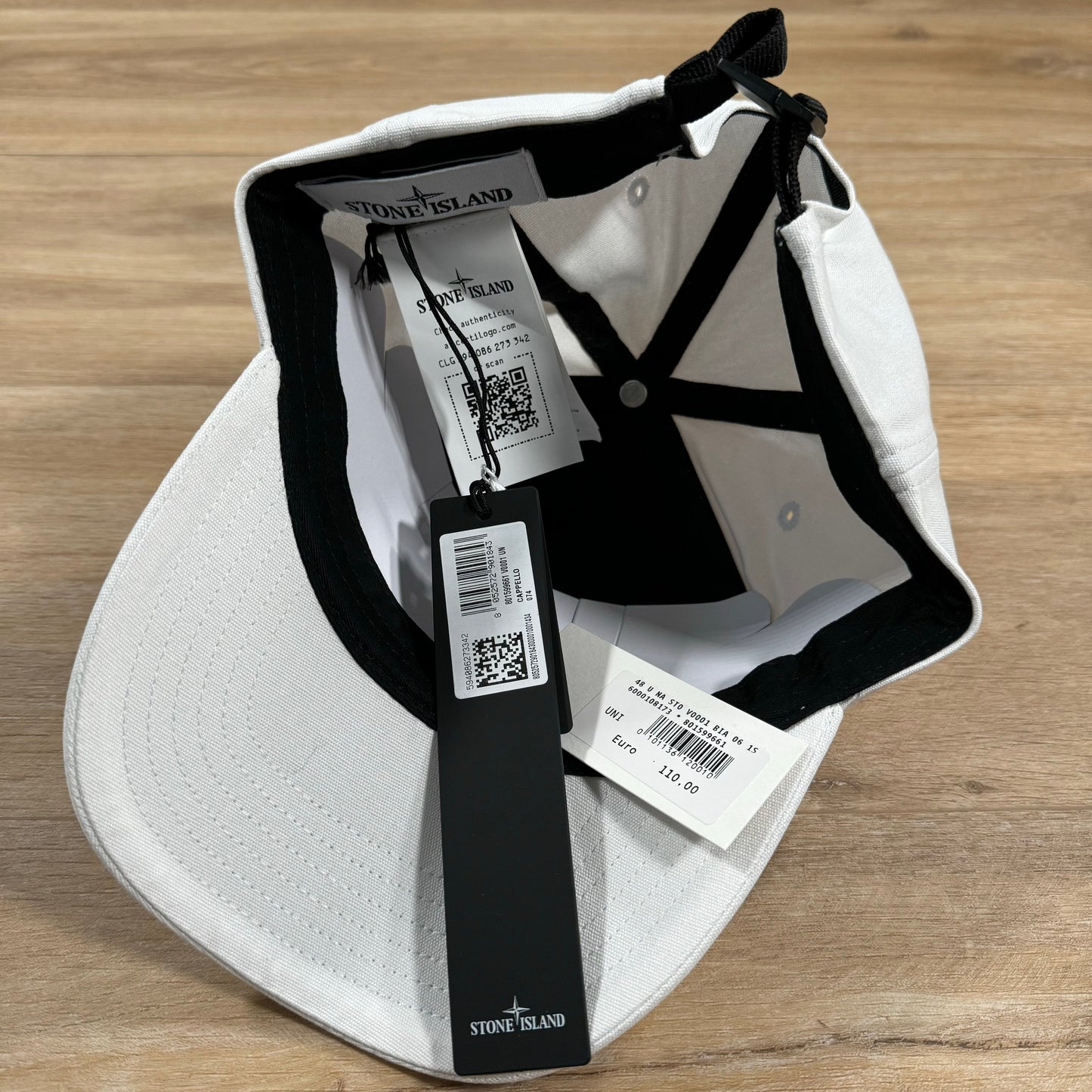 Stone Island Compass Logo Cap in White