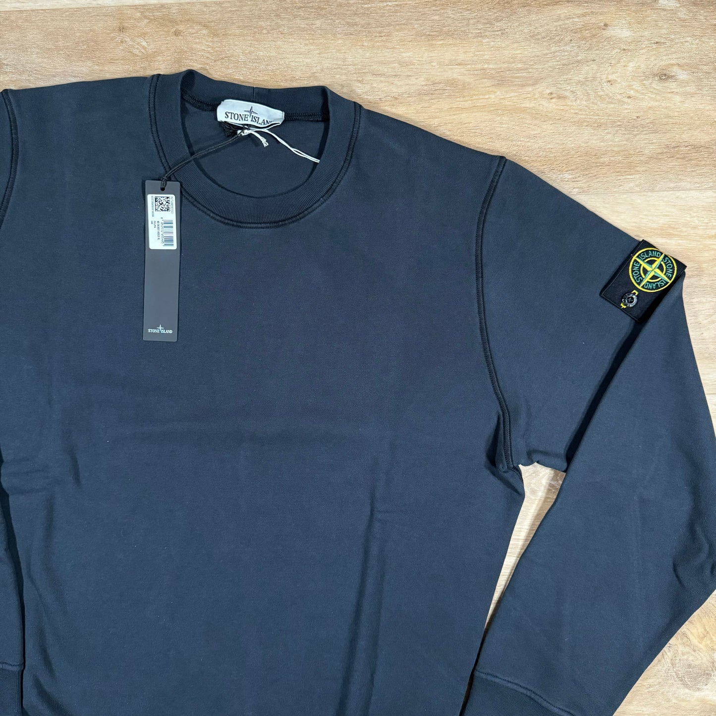 Stone Island Garment Dyed Crewneck Sweatshirt in Navy