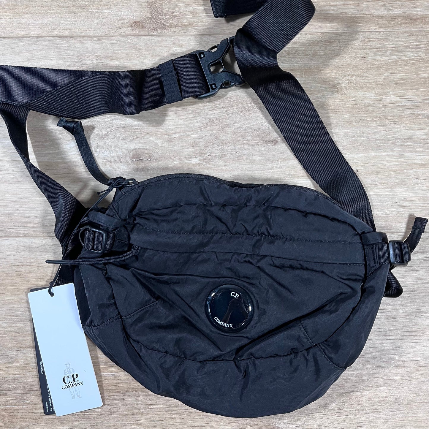 CP Company Nylon Crossbody Lens Bag in Black