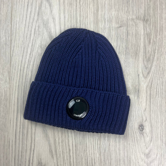 CP Company Lens Beanie - Estate Blue