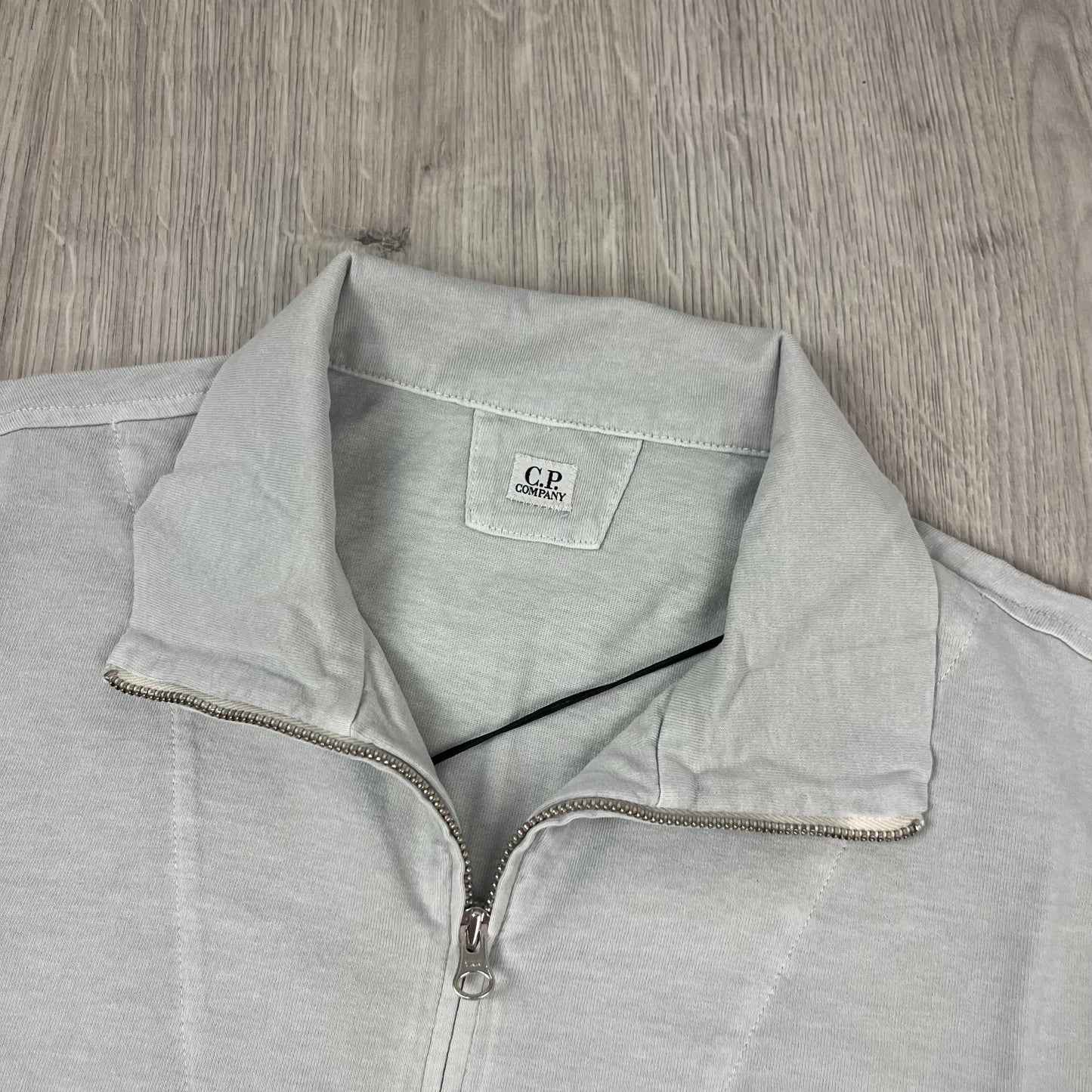 CP Company Zip Polo Shirt - Blue Fox