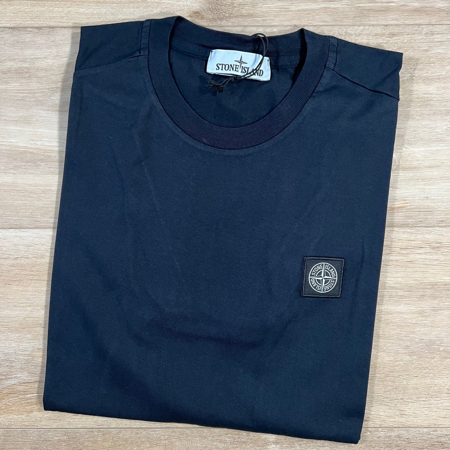 Stone Island Patch Logo T-Shirt in Navy